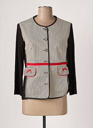 Jachete casual guler rotund negru POUPEE CHIC femeie