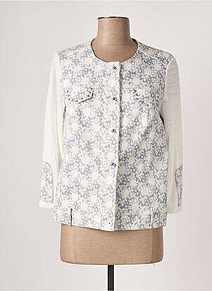 Jachete casual guler rotund gri POUPEE CHIC femeie