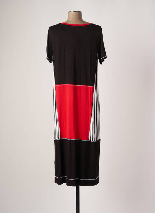 Rochie midi mâneci scurte mâneci scurte negru POUPEE CHIC femme