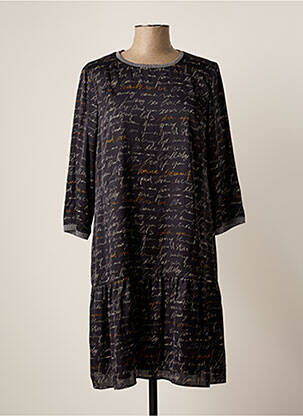 Rochie midi mâneci 3/4 mâneci 3/4 negru DIVAS femeie