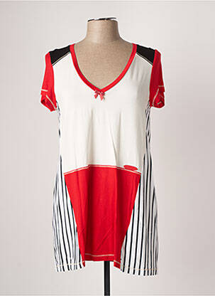 Tunică mâneci scurte roșu POUPEE CHIC femeie