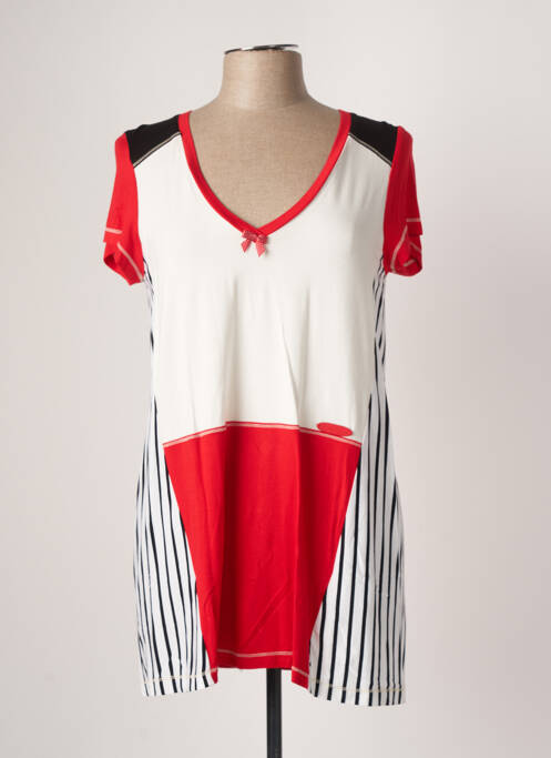 Tunică mâneci scurte roșu POUPEE CHIC femeie