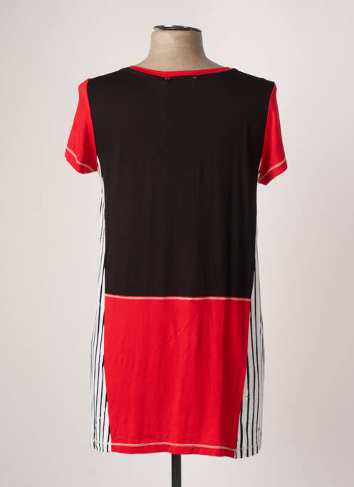 Tunică mâneci scurte roșu POUPEE CHIC femeie