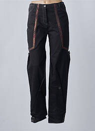 Pantalon larg țesătură poplin mărime normală negru BASKERVILLE & ME femeie
