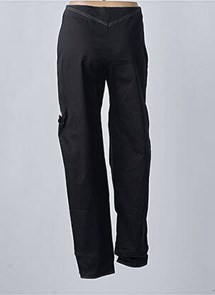 Pantalon larg țesătură poplin mărime normală negru BASKERVILLE & ME femeie