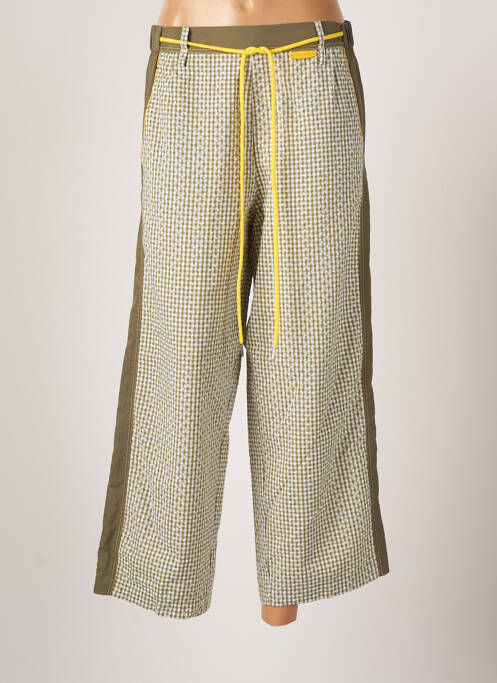 Pantalon larg verde POUPEE CHIC femeie