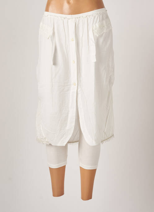 Pantalon trei sferturi alb FILLE DES SABLES femeie