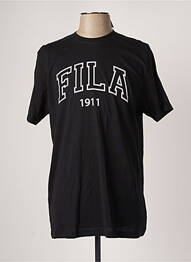 Tricou croială dreaptă mâneci scurte negru FILA femme