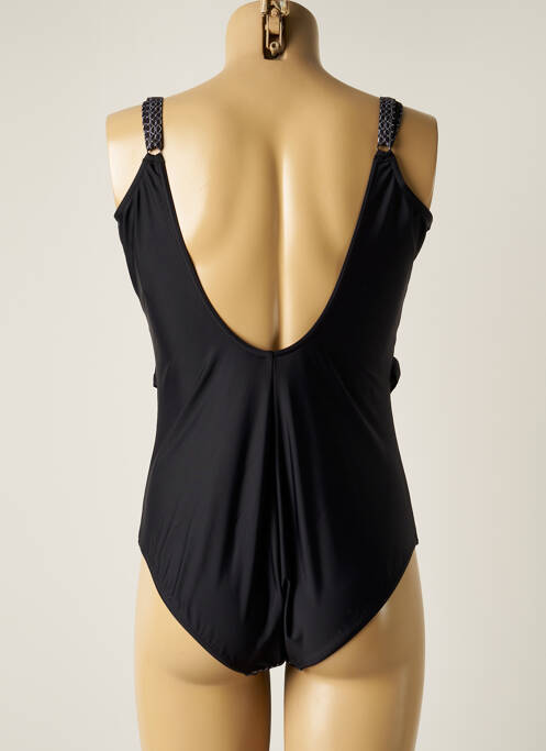 Costum de baie dintr-o singură piesă bretele elastice reglabile sutien balconet cu decolteu înalt negru ROSE POMME femme