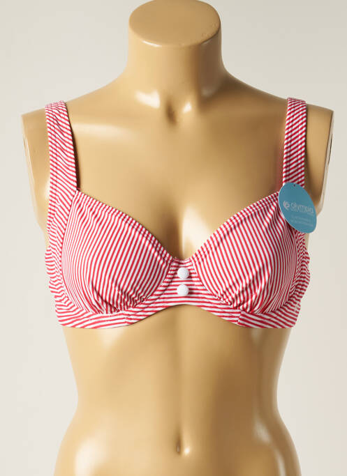 Sutien de costum de baie sutien cupe întregi cu decolteu înalt sutien cupe întregi cu decolteu înalt roșu OLYMPIA femme