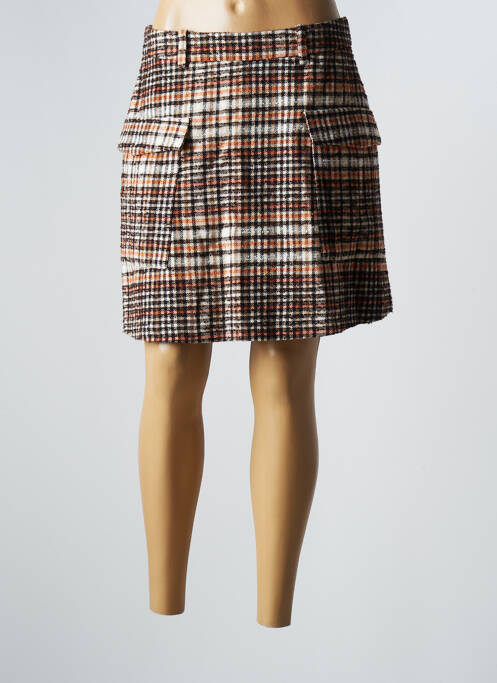 Fustă scurtă maro SYMBIOSE femeie