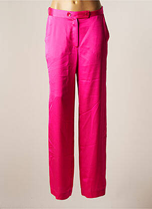 Pantalon drept roz 100 % FEMININ PARIS femeie