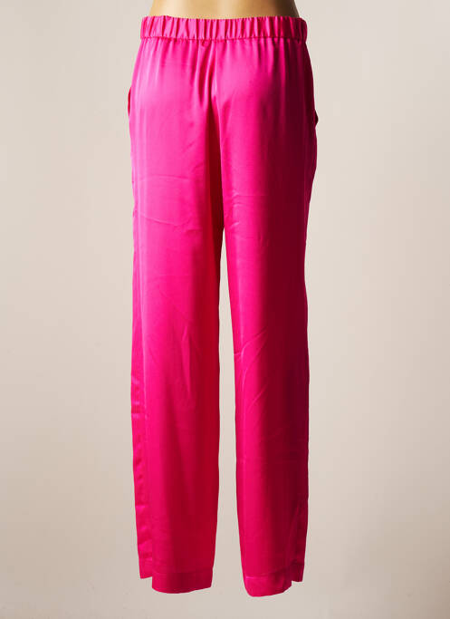 Pantalon drept roz 100 % FEMININ PARIS femeie
