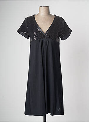 Rochie midi mâneci scurte mâneci scurte negru HBT femeie