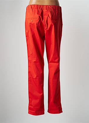 Pantalon chino broderie galoni laterali talie înaltă portocalie PAKO LITTO femeie