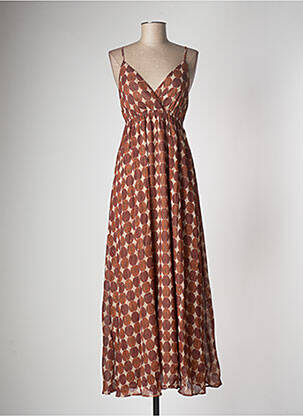 Rochie lungă maro MOLLY BRACKEN femeie