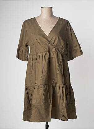 Rochie scurtă mâneci 3/4 mâneci 3/4 verde MOLLY BRACKEN femeie