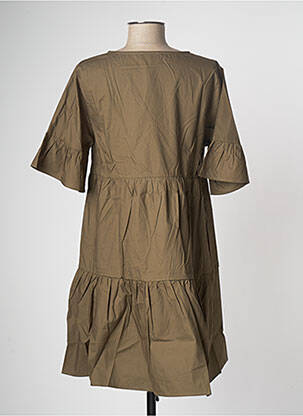 Rochie scurtă mâneci 3/4 mâneci 3/4 verde MOLLY BRACKEN femeie