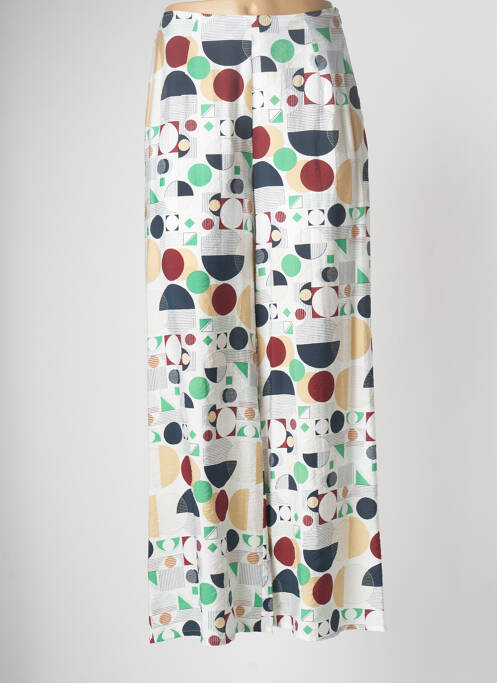 Pantalon larg alb ICHI femeie