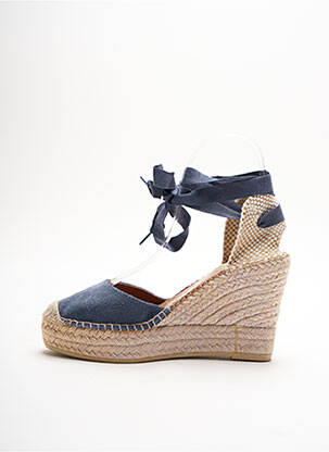 Espadrile țesătură pânză toc de 7 la 9 cm albastru LA MAISON DE L'ESPADRILLE femeie