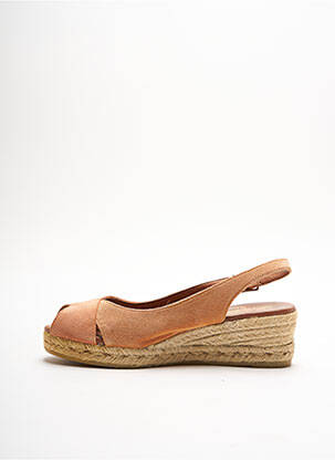 Espadrile nubuc toc de 4 la 6 cm portocalie LA MAISON DE L'ESPADRILLE femeie