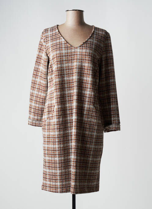 Rochie midi maro SIGNE NATURE femeie