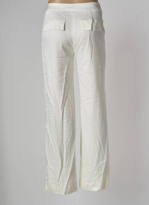 Pantalon larg talie cu cleme talie înaltă alb KARL LAGERFELD femme