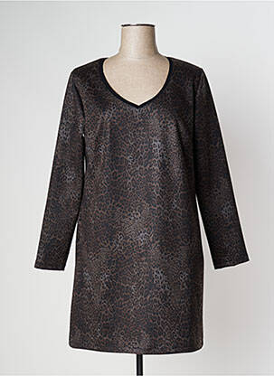 Rochie scurtă maro IMPACT femeie