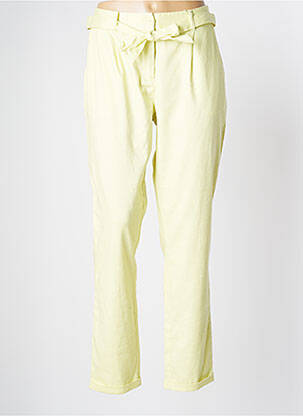 Pantalon slim țesătură poplin mărime normală verde DIANE LAURY femeie