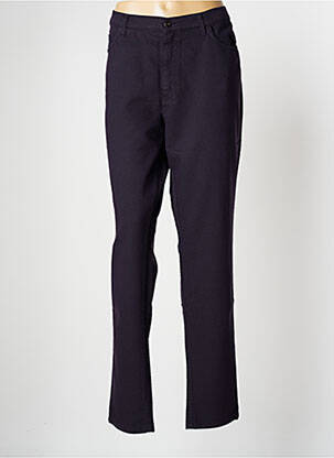Pantalon slim țesătură poplin mărime normală violet LCDN femeie