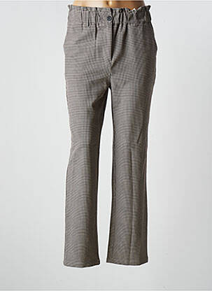 Pantalon drept talie înaltă talie înaltă gri C'EST BEAU LA VIE femeie