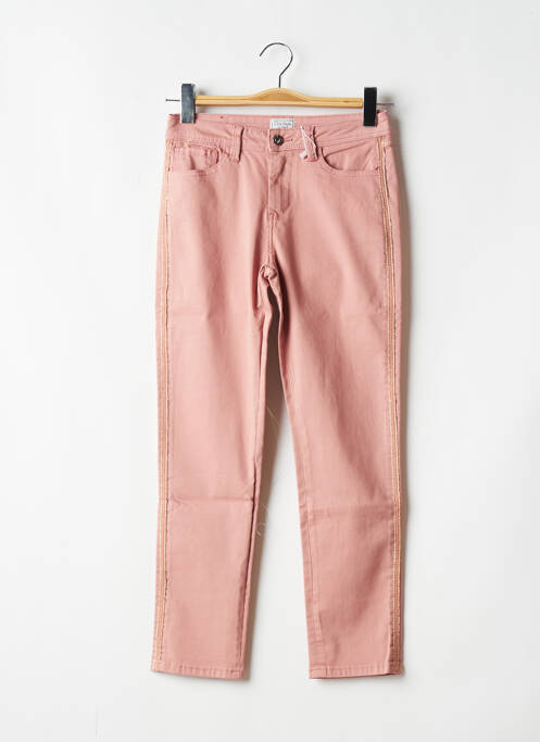 Pantalon slim roz C'EST BEAU LA VIE femeie