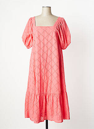 Rochie midi mâneci scurte mâneci scurte roz SALSA femeie