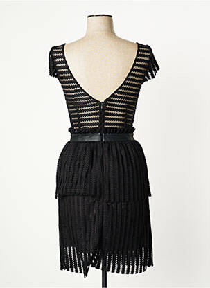 Rochie midi închidere cu fermoar la spate mâneci scurte negru SCHOOL RAG femeie