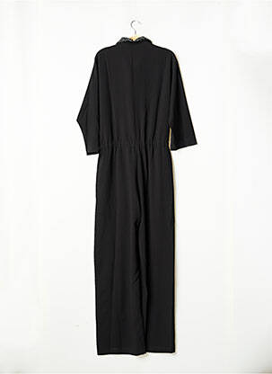 Salopetă-pantalon țesătură crep mâneci 3/4 negru SEE U SOON femeie