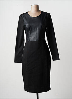 Rochie midi mâneci lungi mâneci lungi negru BCBGMAXAZRIA femeie
