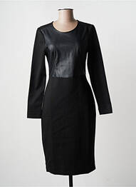 Rochie midi mâneci lungi mâneci lungi negru BCBGMAXAZRIA femme