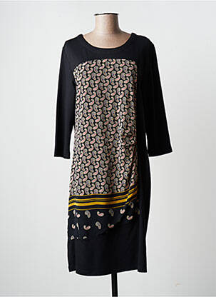 Rochie midi mâneci lungi mâneci lungi negru THALASSA femeie