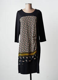 Rochie midi mâneci lungi mâneci lungi negru THALASSA femme