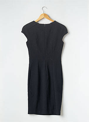 Rochie midi țesătură crep mâneci scurte negru ZARA femeie