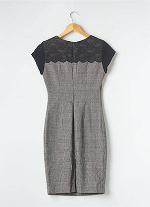 Rochie midi mâneci scurte mâneci scurte gri ZARA femeie