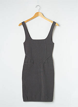 Rochie scurtă croială cambrată bretele subțiri gri ZARA femeie
