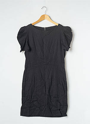 Rochie scurtă închidere cu fermoar la spate mâneci scurte negru SANS MARQUE femeie