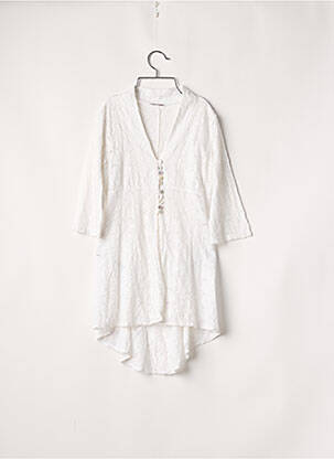 Tunică mâneci lungi alb MADE IN ITALY femeie