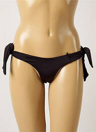 Chiloți de baie efect material satinat bikini negru BELLES DES PINS femeie