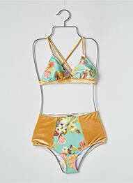 Costum de baie din două piese elasticitate sutiene galben DOLPHIN LOVE-SWIM femeie