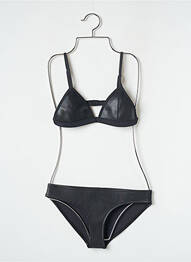Costum de baie din două piese închidere cu agrafă top triunghiuri negru TRIANGL femeie