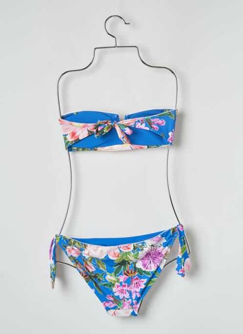 Costum de baie din două piese albastru SANS MARQUE femeie