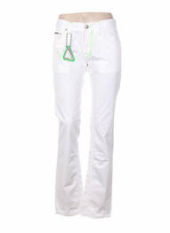 Pantalon drept buzunare talie joasă alb ABSOLUT JOY femeie