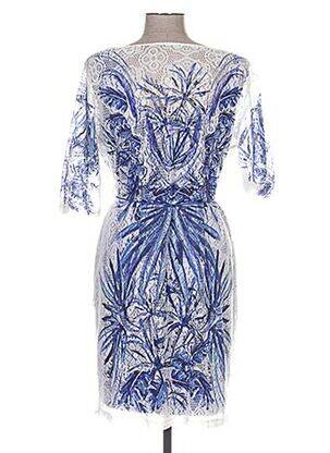 Rochie midi mâneci 3/4 mâneci 3/4 albastru M DE MIGUEL femeie